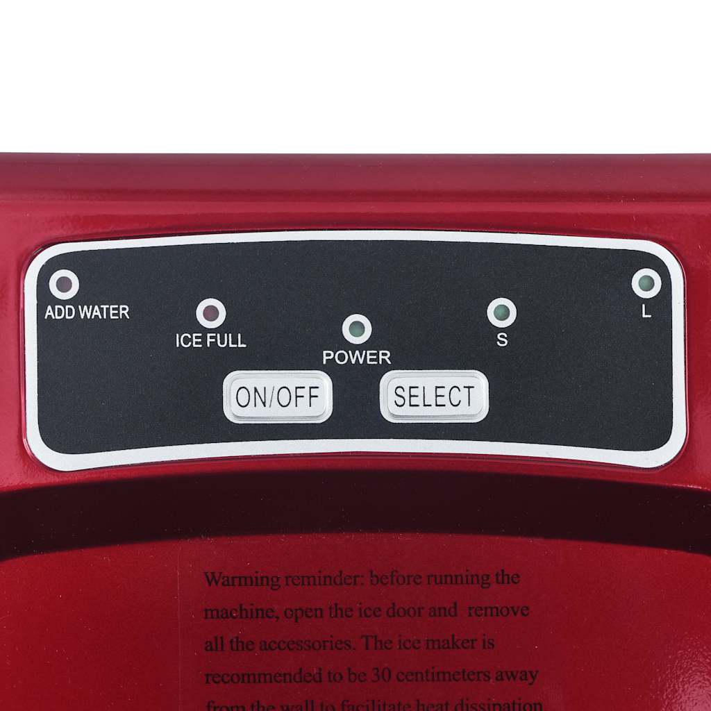 Isbitmaskin 1,4 L 15 kg / 24 t rød