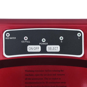 Isbitmaskin 1,4 L 15 kg / 24 t rød