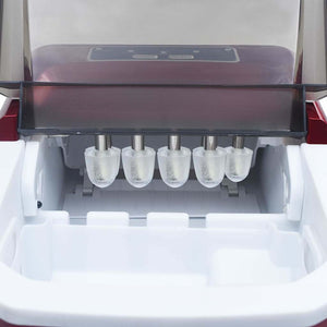 Isbitmaskin 1,4 L 15 kg / 24 t rød