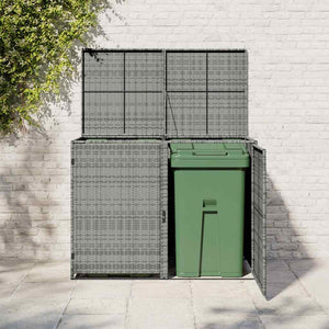 Garbage can shed poly rattan 148x77x111 cm anthracite
