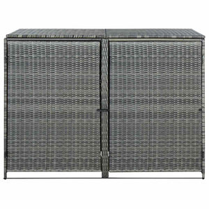 Garbage can shed poly rattan 148x77x111 cm anthracite