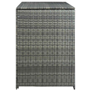Garbage can shed poly rattan 148x77x111 cm anthracite