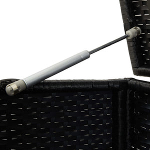 Outdoor storage box poly rattan 100x50x50 cm black