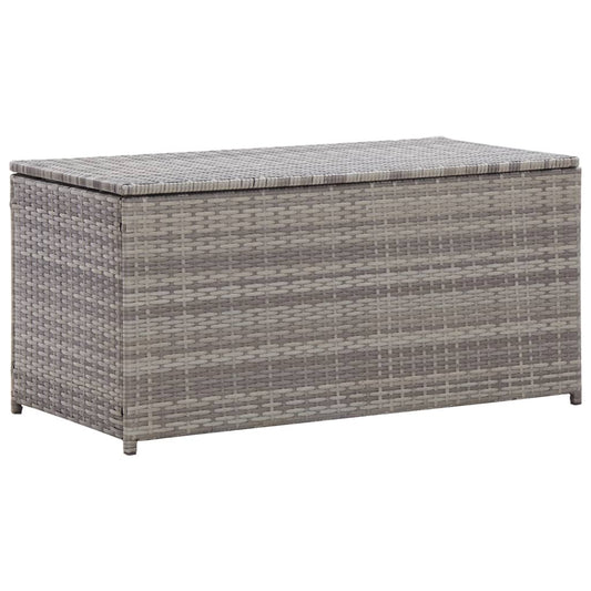 Cushion box poly rattan 100x50x50 cm grey