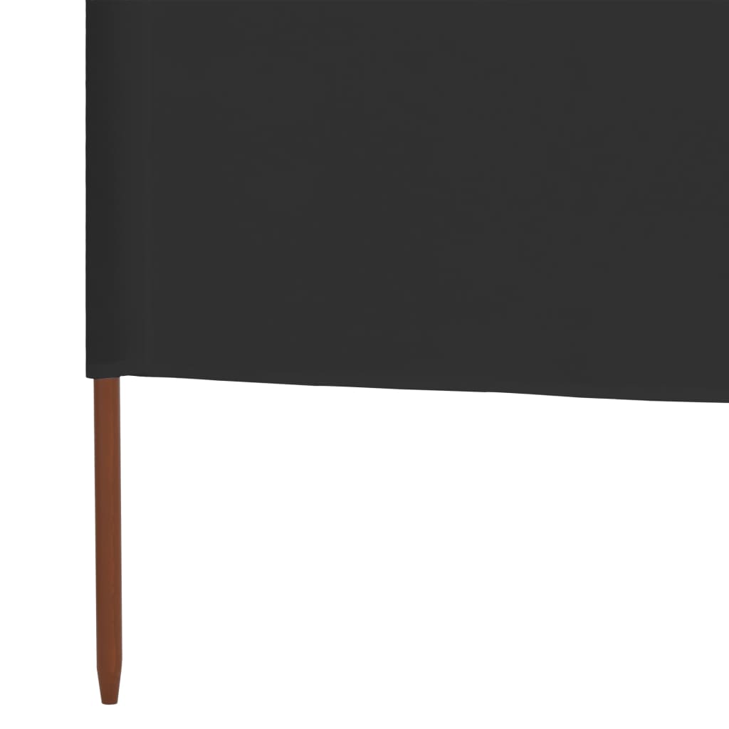 Vindskjerm 3 paneler stoff 400x160 cm antrasitt