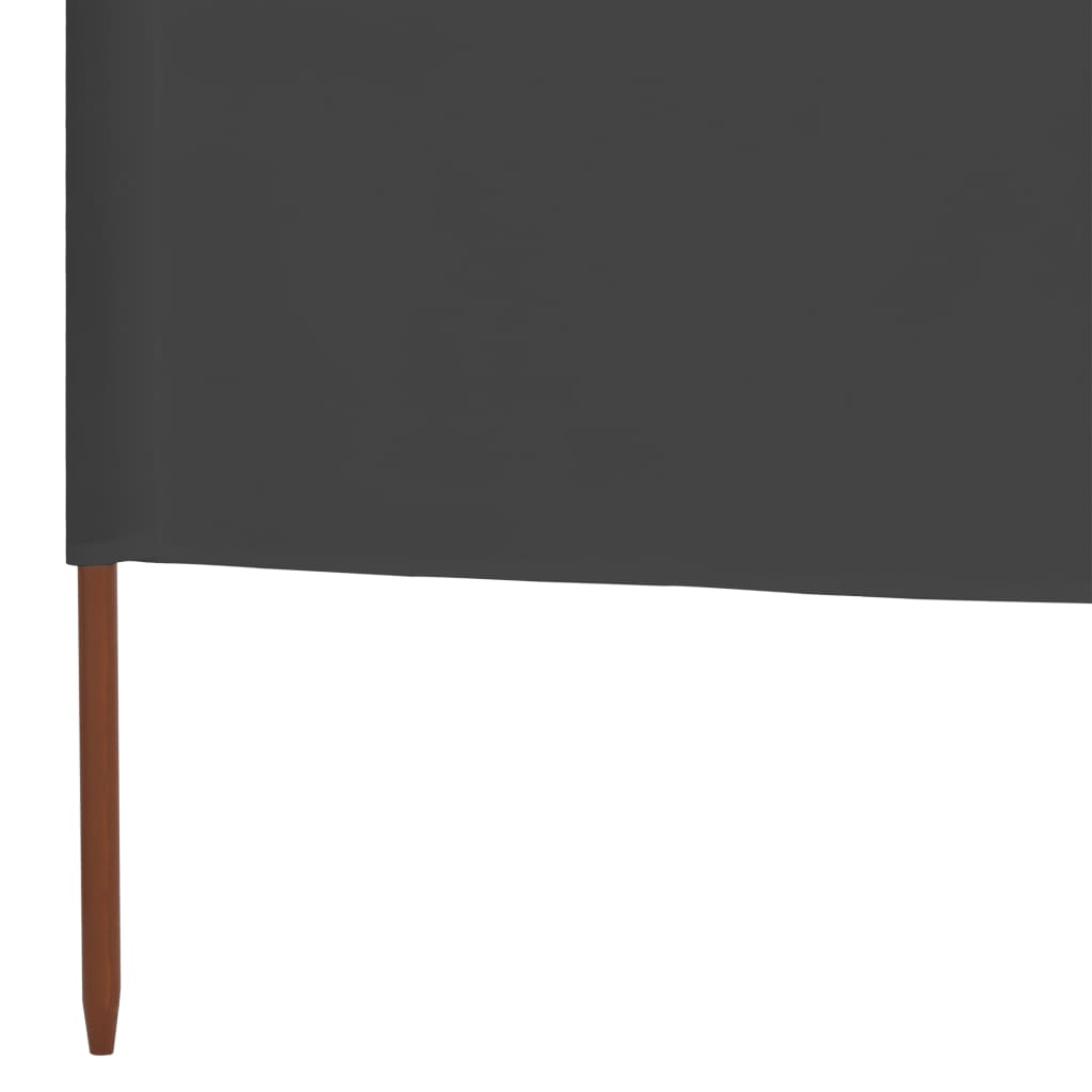 Vindskjerm 5 paneler stoff 600x160 cm antrasitt