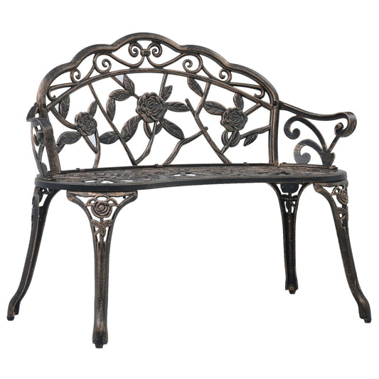 Bistrobenk 100 cm bronsestøpt aluminium