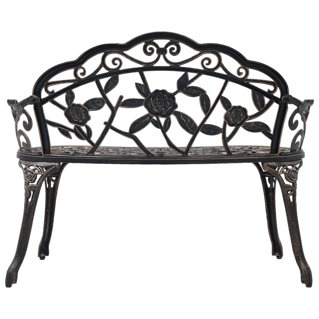 Bistrobenk 100 cm bronsestøpt aluminium