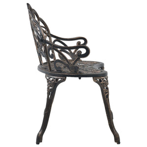Bistrobenk 100 cm bronsestøpt aluminium
