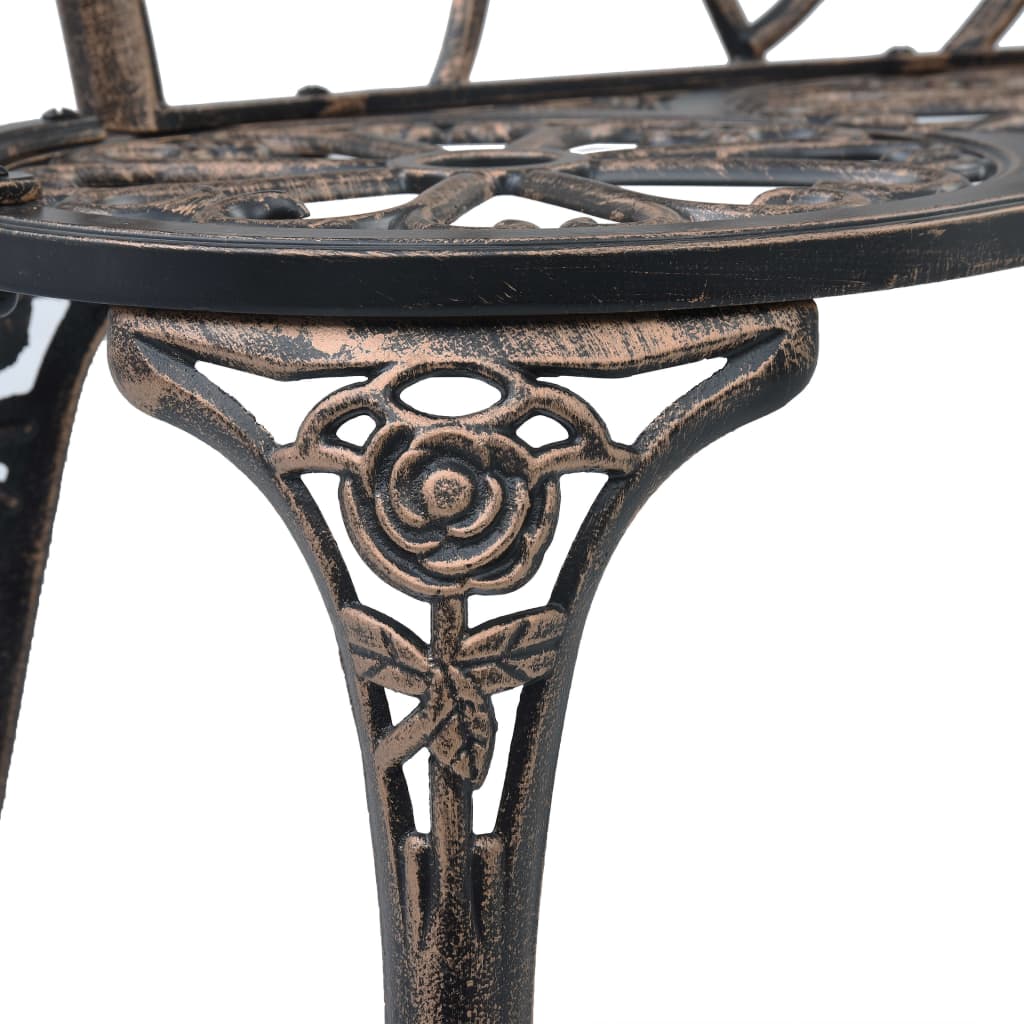 Bistrobenk 100 cm bronsestøpt aluminium