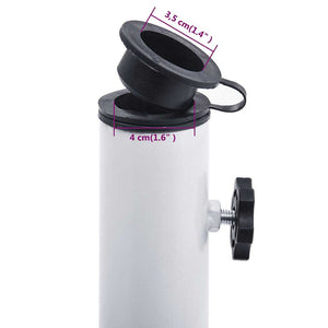Parasollfot hvit 12 kg 49 cm støpejern