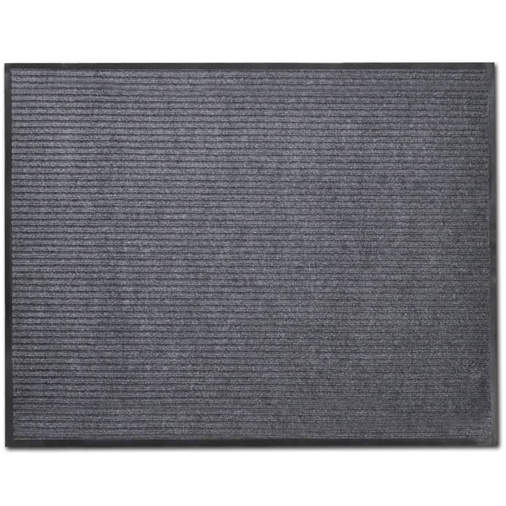 PVC Dørmatter 2 stk grå 90x60 cm
