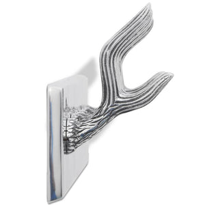 Garderobeknagger 2 stk sølv aluminium