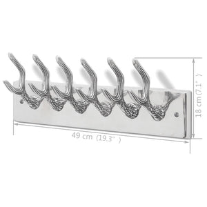 Garderobeknagger 2 stk sølv aluminium