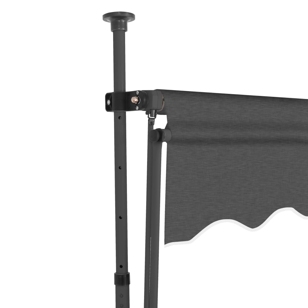 Manual retractable awning with LED 300 cm anthracite