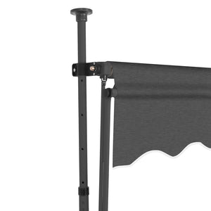 Manual retractable awning with LED 300 cm anthracite