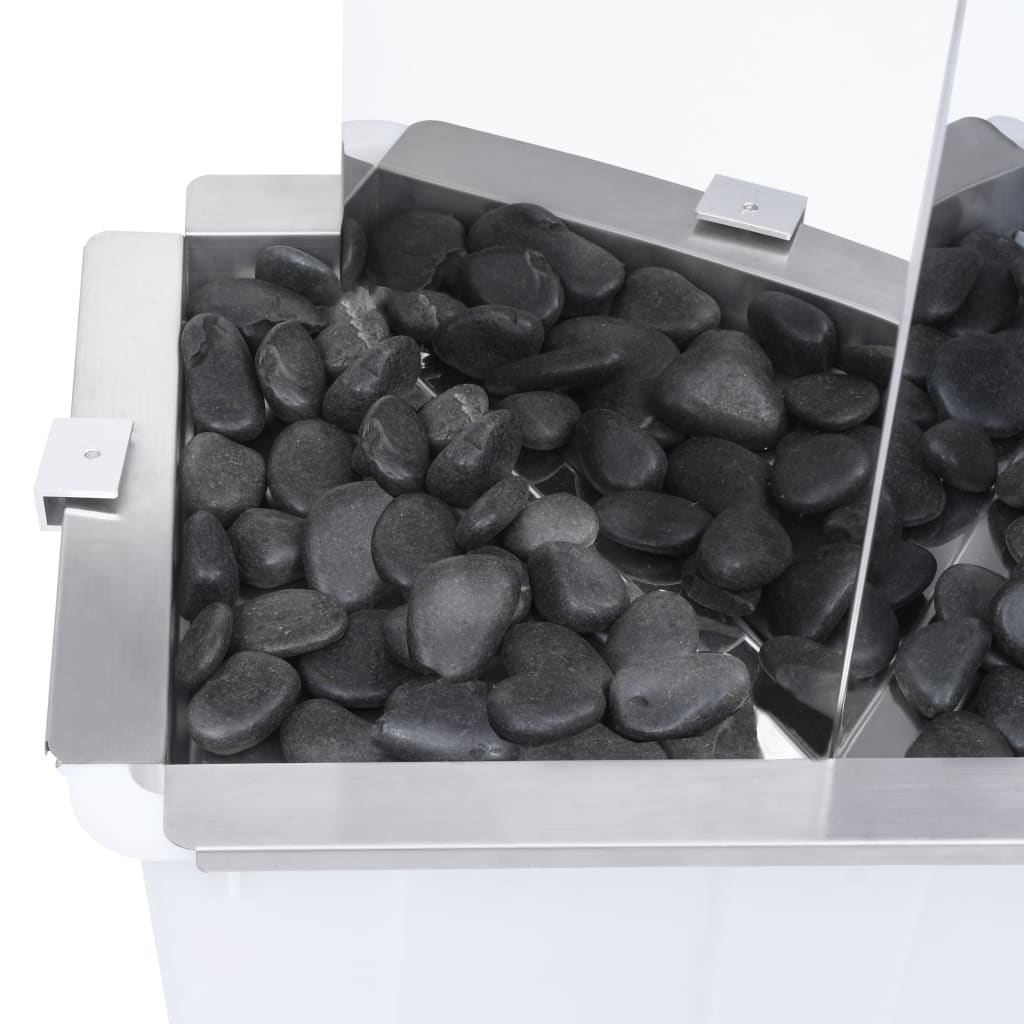 Garden fountain with pump stainless steel 76 cm triangular