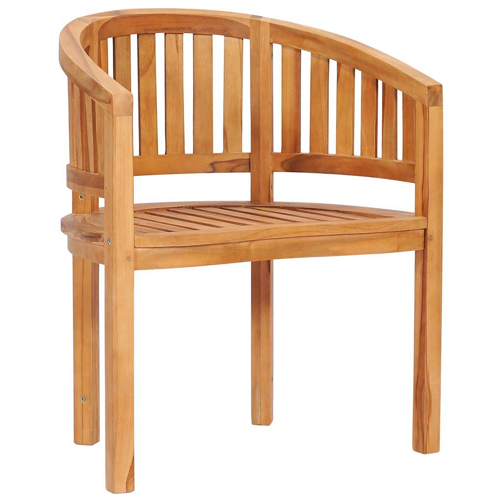Stol bananformet heltre teak