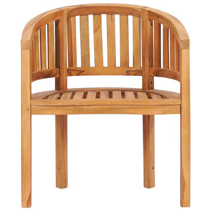 Stol bananformet heltre teak