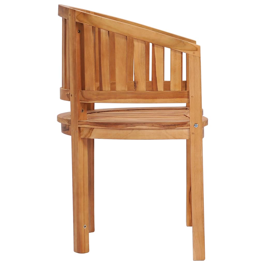 Stol bananformet heltre teak