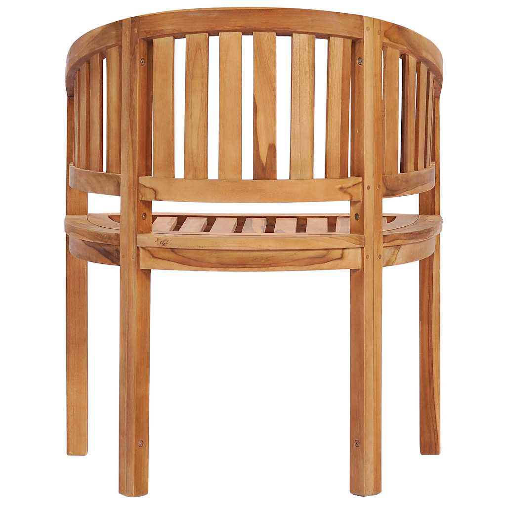 Stol bananformet heltre teak
