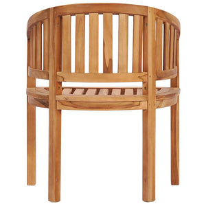Stol bananformet heltre teak