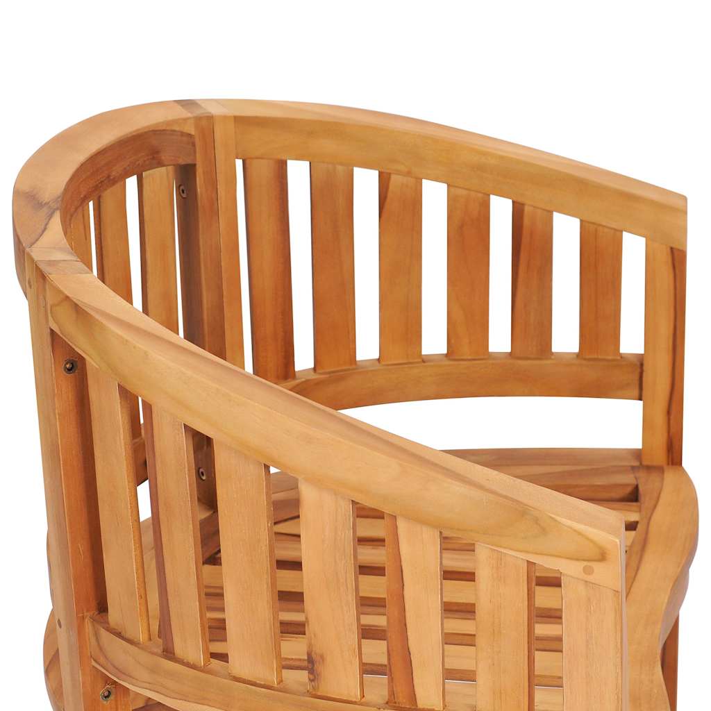 Stol bananformet heltre teak