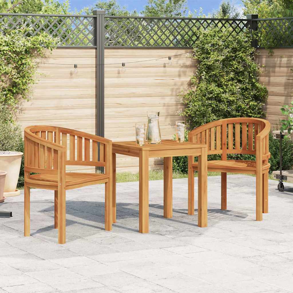 Stol bananformet heltre teak