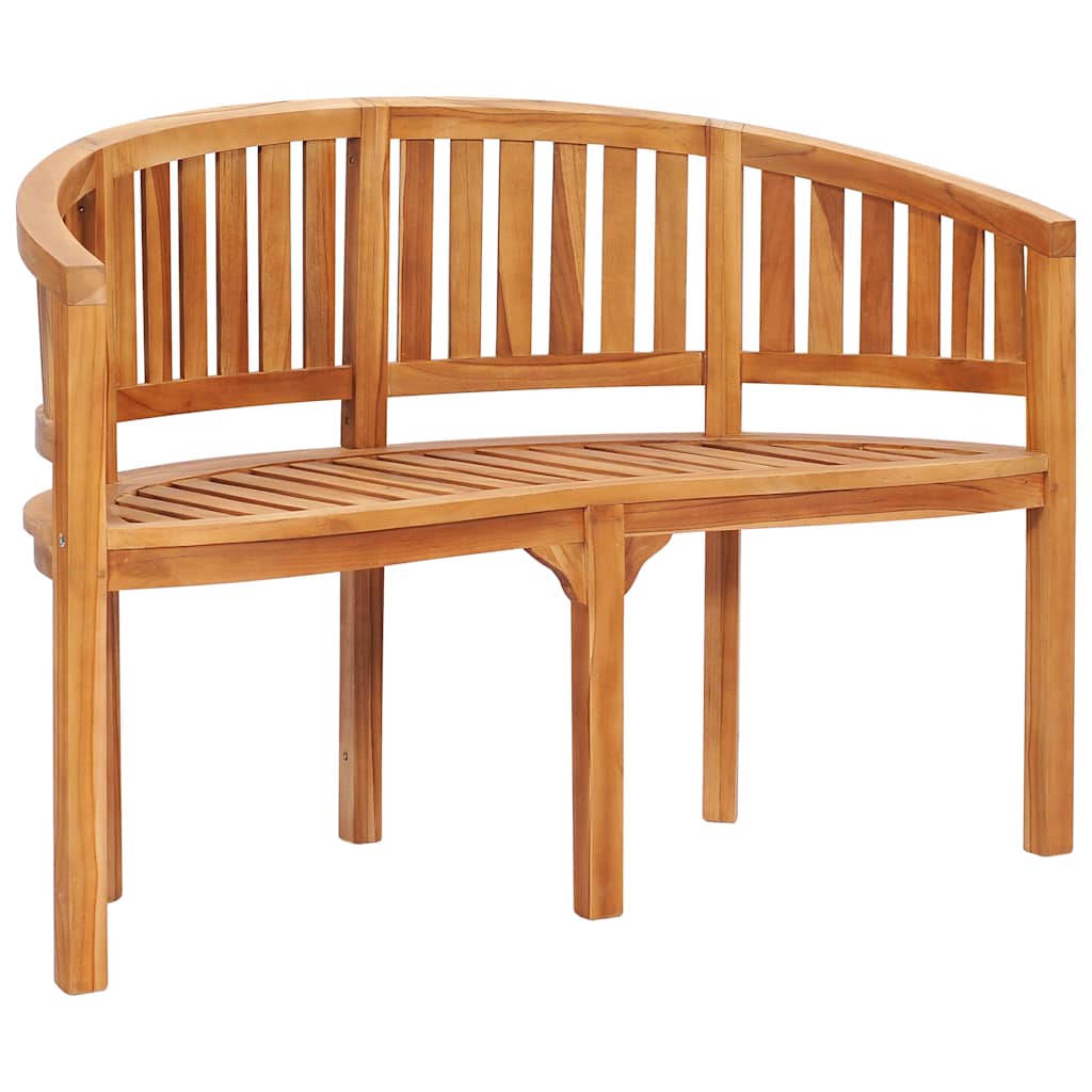 Benk bananformet 120 cm heltre teak