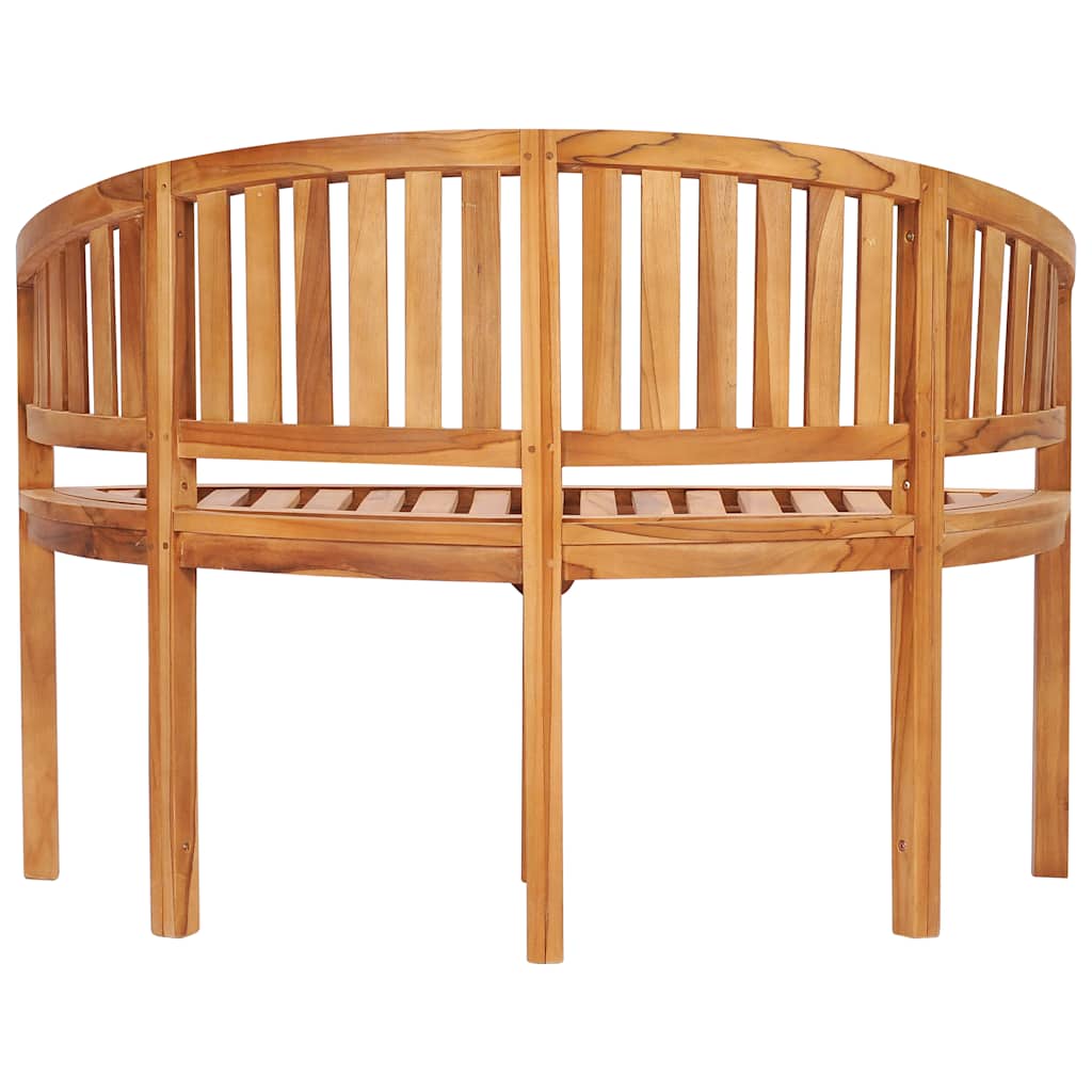Benk bananformet 120 cm heltre teak