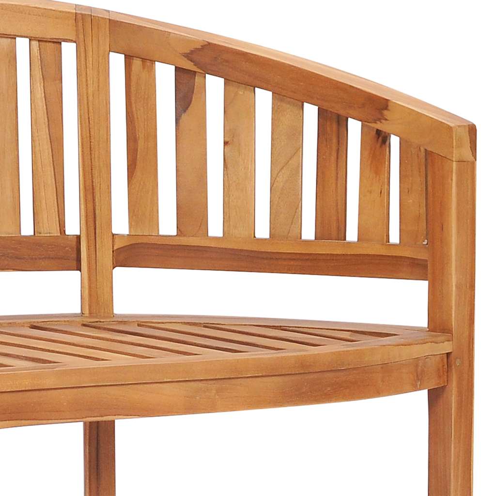Benk bananformet 120 cm heltre teak
