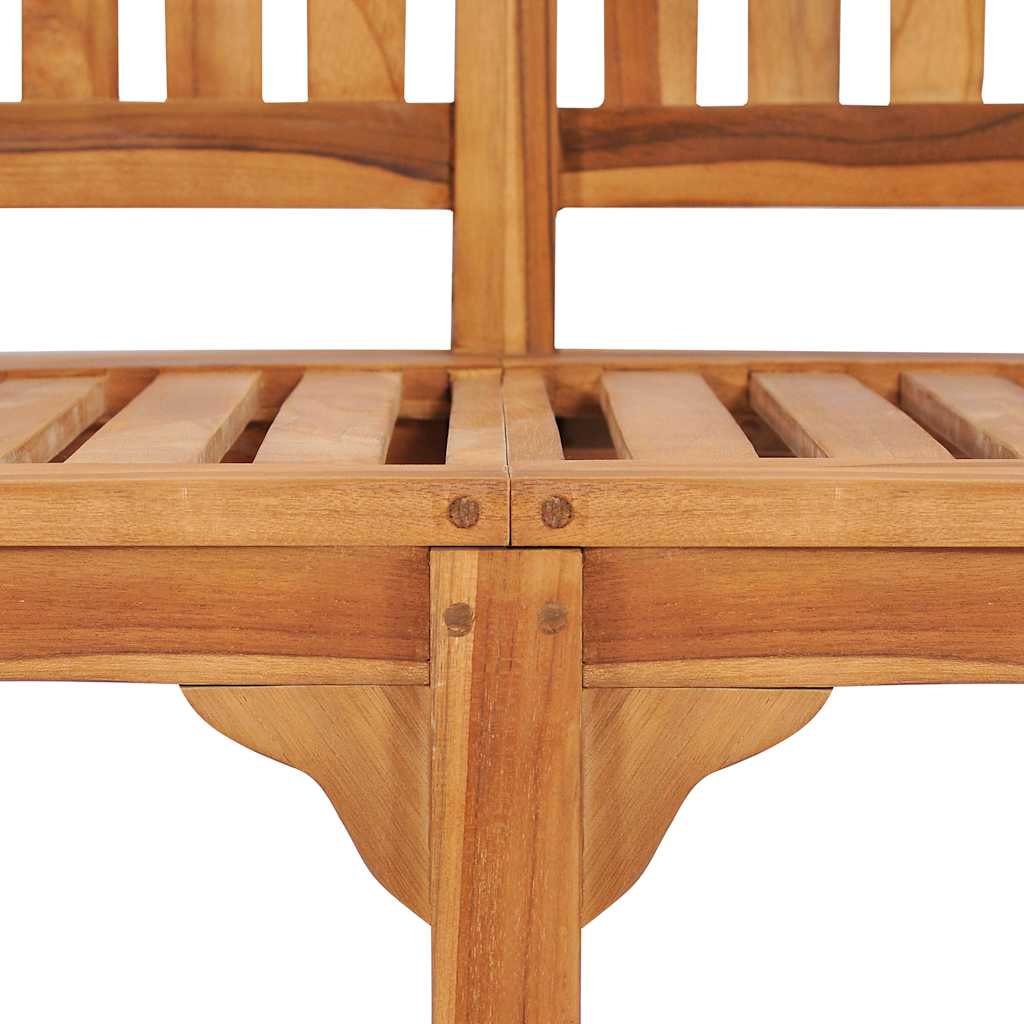 Benk bananformet 120 cm heltre teak