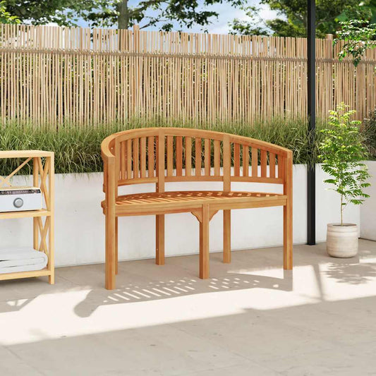 Benk bananformet 120 cm heltre teak