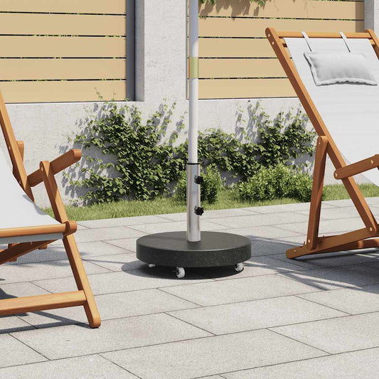 Parasollfot granitt rund 30 kg svart