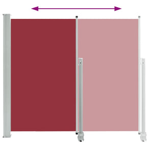 Uttrekkbar sidemarkise 140 x 300 cm rød