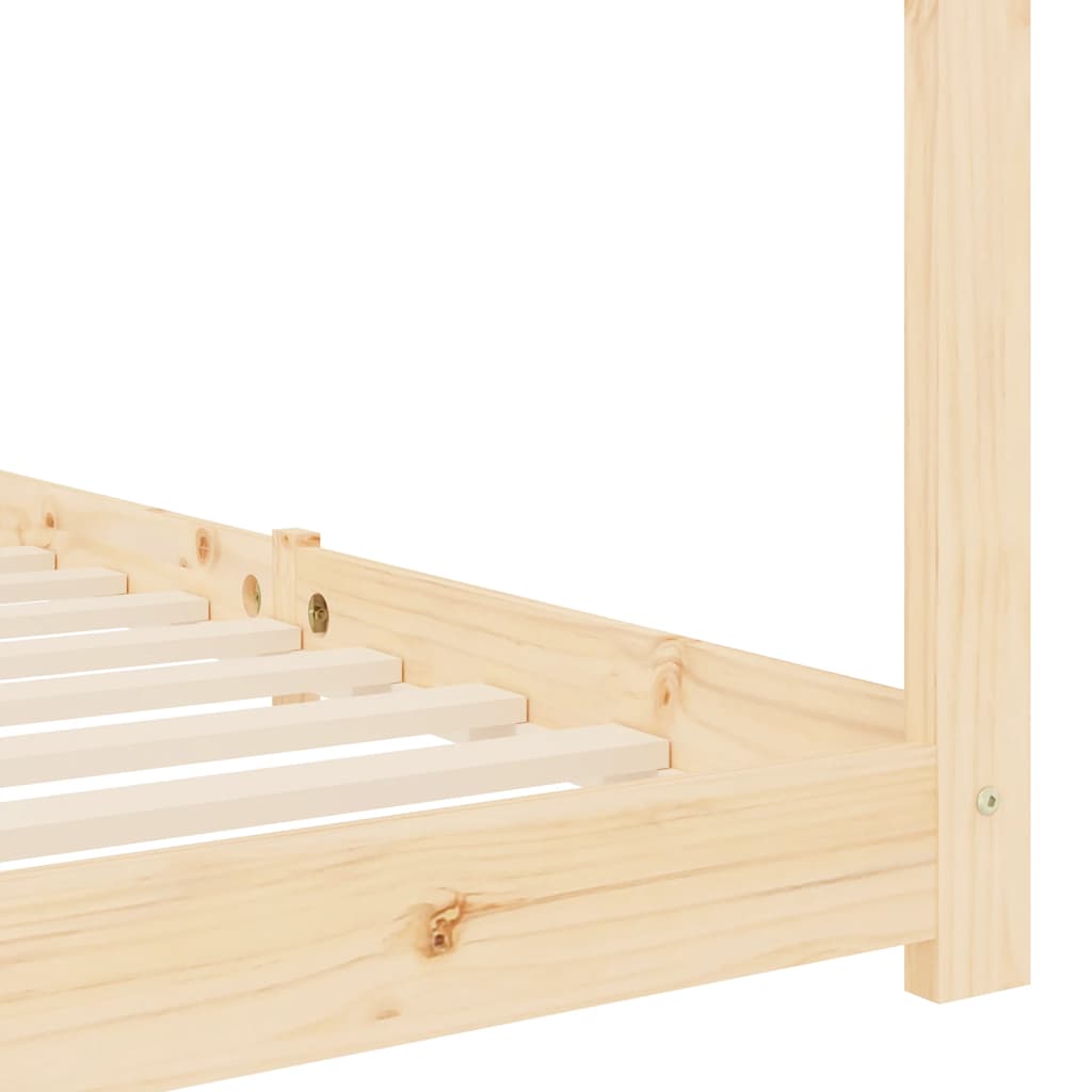Sengeramme barn grå heltre furu 70x140 cm