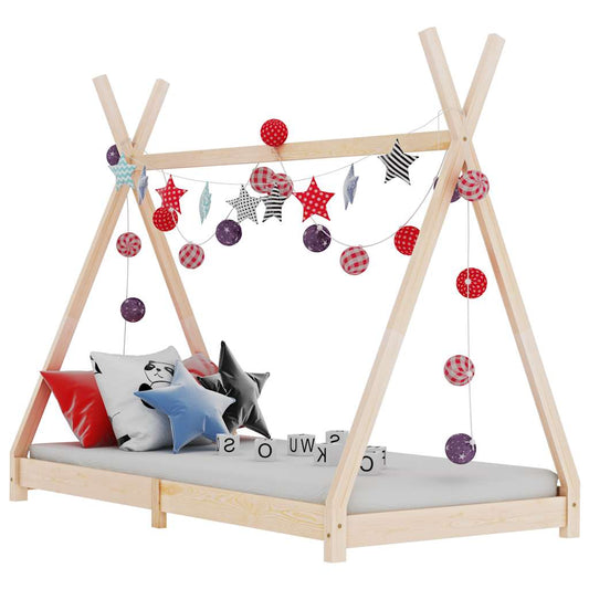 Sengeramme for barn heltre furu 80x160 cm