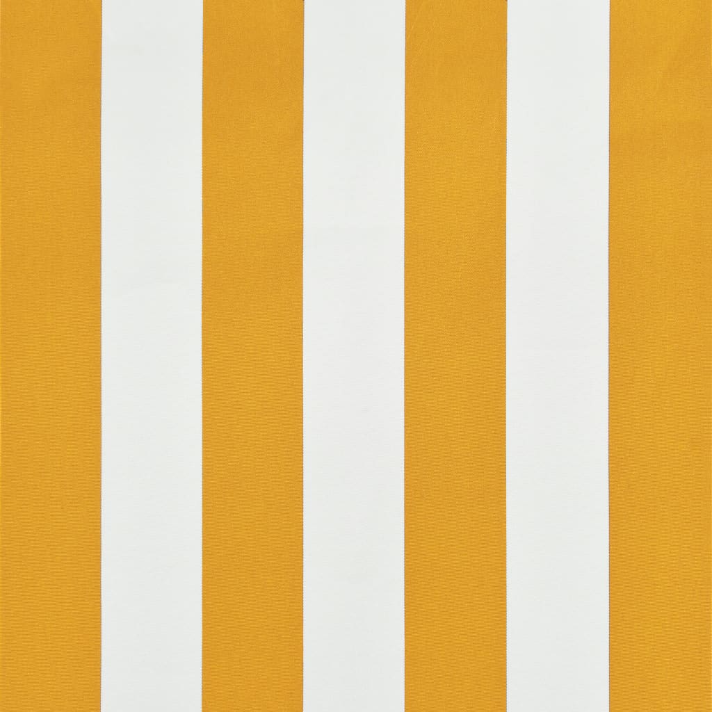 Uttrekkbar markise 100x150 cm gul og hvit