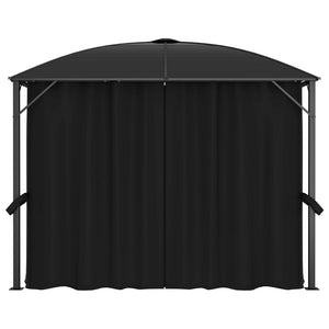 Paviljong med gardiner 300x300x265 m antrasitt