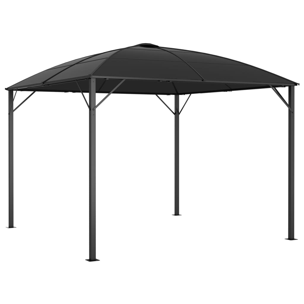 Paviljong med gardiner 300x300x265 m antrasitt