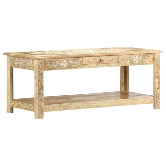 Salongbord 110x50x45 cm håndmalt heltre mango
