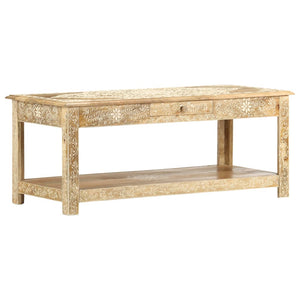 Salongbord 110x50x45 cm håndmalt heltre mango