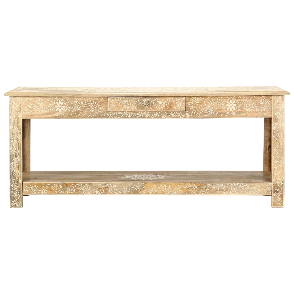 Salongbord 110x50x45 cm håndmalt heltre mango