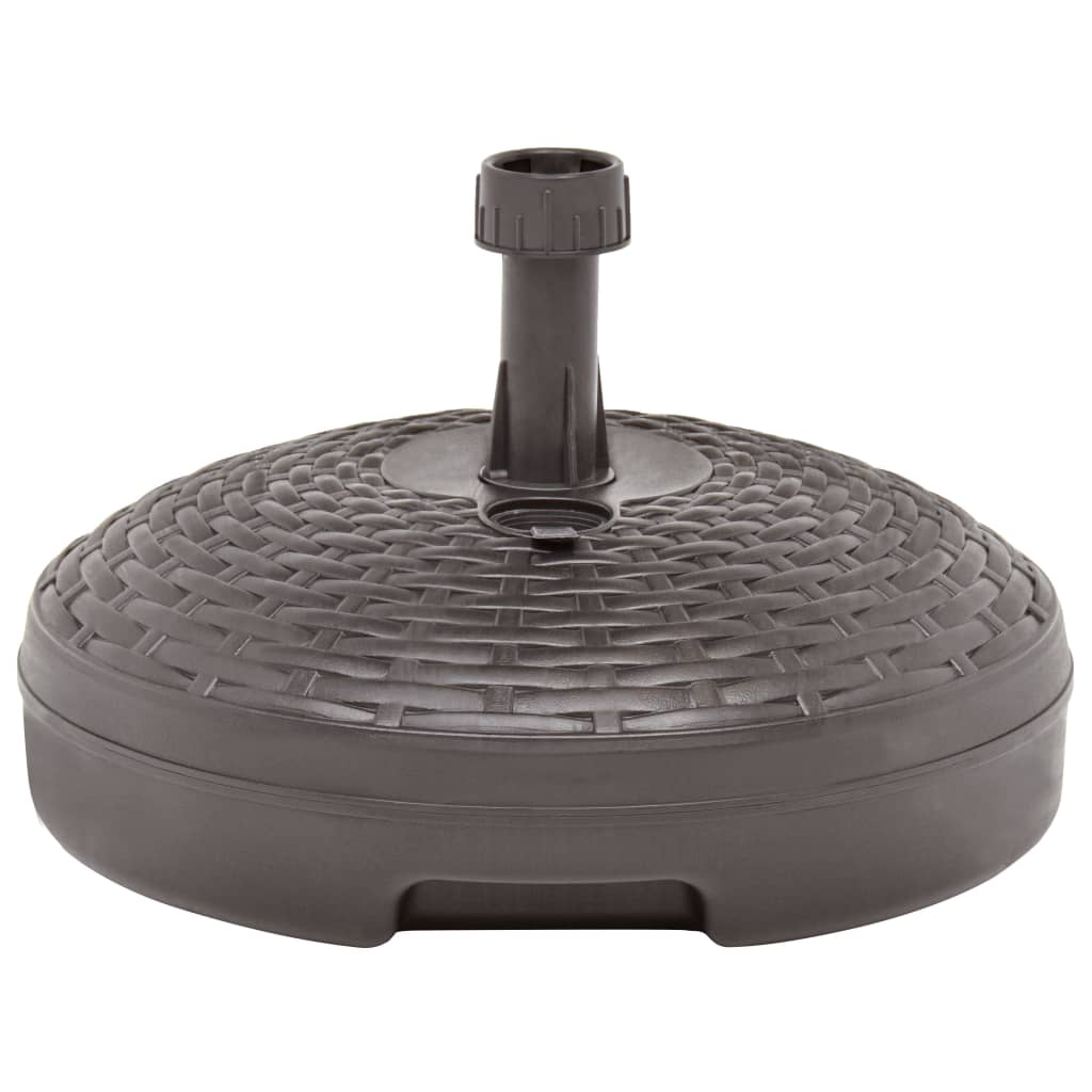 Parasol base sand/water 20 L brown plastic rattan