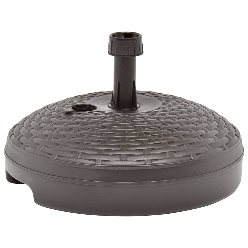 Parasol base sand/water 20 L brown plastic rattan