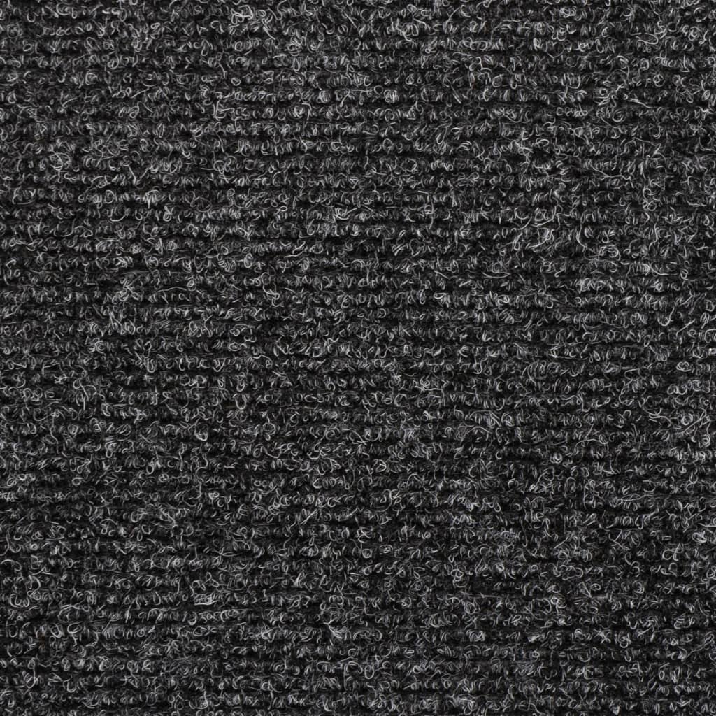 Stair mats 15 pcs needle punch 65x21x4 cm grey