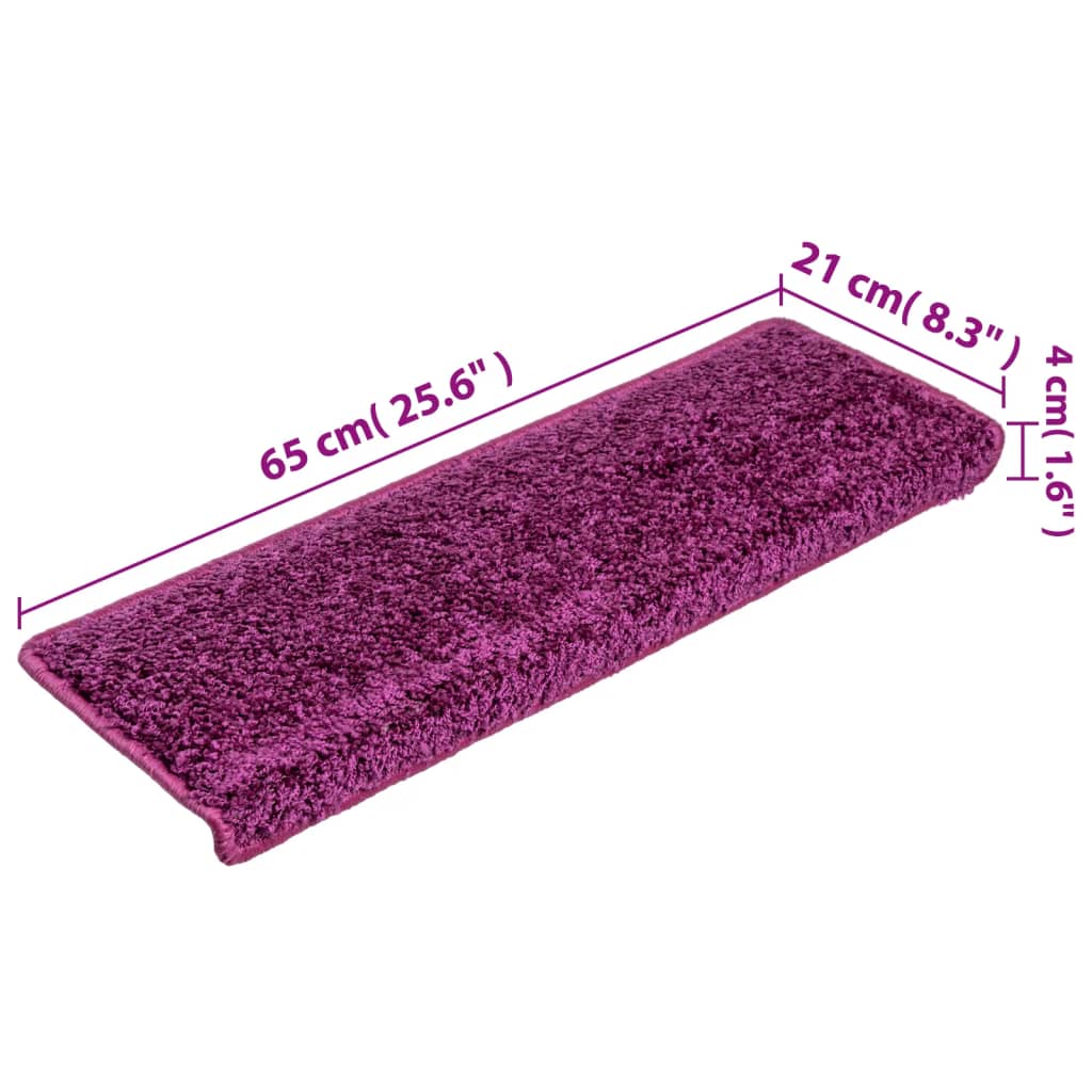 Trappetrinnstepper 15 stk 65x21x4 cm fiolett