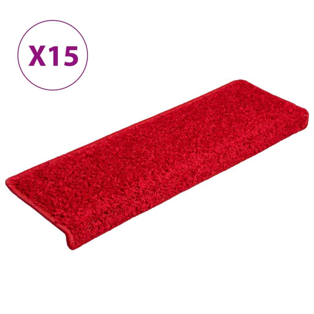 Trappetrinnstepper 15 stk 65x21x4 cm rød