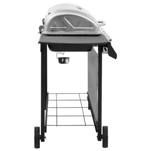 Gassgrill med 6 brennere svart og sølv