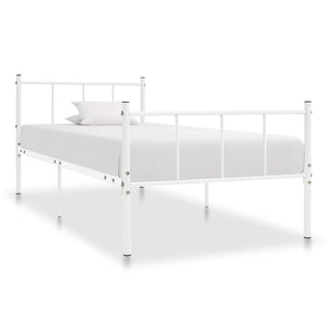 Sengeramme hvit metall 90x200 cm
